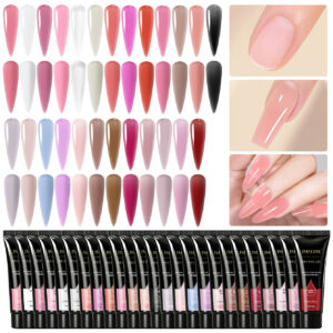 Poly Gel para Extensión sin Moldes, 25 Colores de 15 ml | H102