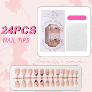 Uñas Francesas Lunares TY-1070 – Flores 3D Dulce-Cool