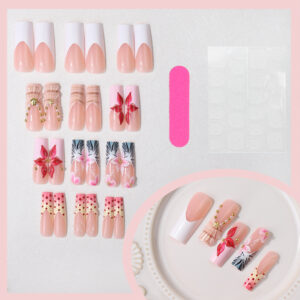 Uñas de Isla con Perlas y Conchas TY-991 – Largas de Verano