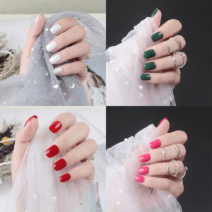 Uñas Postizas Cortas de Colores Lisos – Colección DFYL