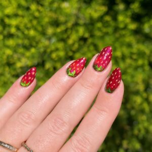Uñas de Fresas XZ115 – Diseño de Frutas Dulce