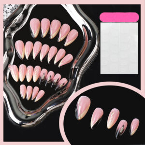 Uñas Flores 3D TY-967 – Almendra Tono Claro que Favorece