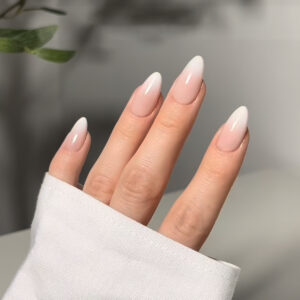 Uñas Gradiente Blanco TY-157 – Almendra
