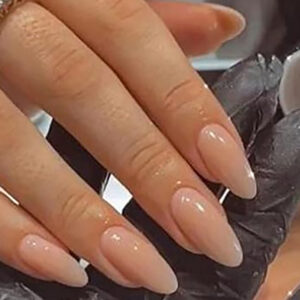 Uñas postizas almendra de color sólido que favorecen — Y-298