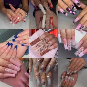 Uñas Postizas Largas Serie O5 – Estilo Ins Moderno