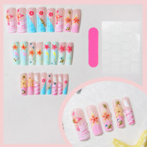 Uñas Flores 3D TY-870 – Perlas y Estrella de Mar Francesas