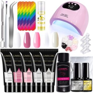 Kit de extensión de uñas en gel 5 colores, lámpara y tips ZH565