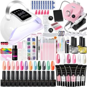 Kit integral de manicura con gel de extensión, lámpara y torno ZH568-1